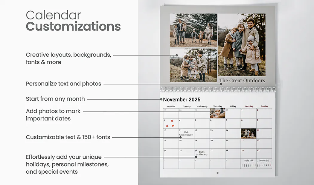 Personalised Photo Calendars